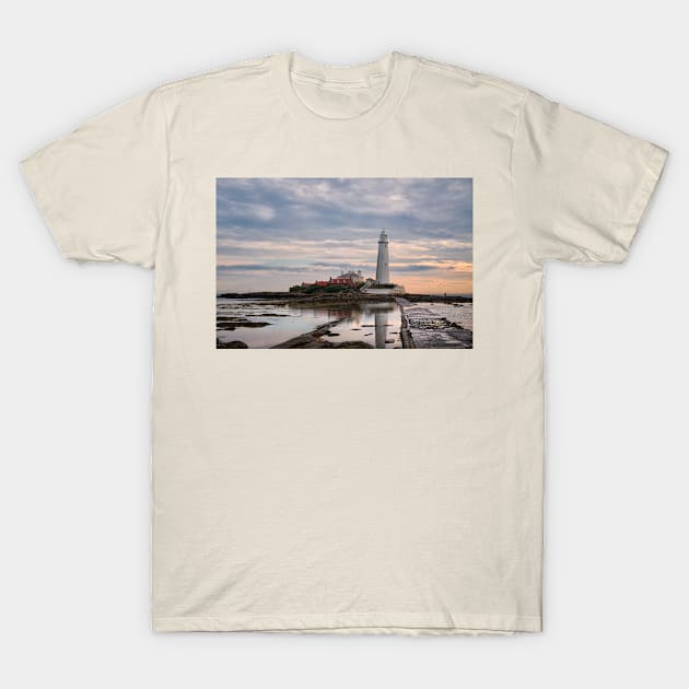 Quiet morning at St Mary's Island T-Shirt by Violaman